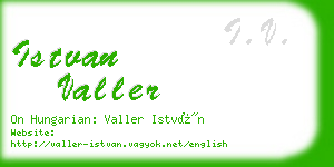 istvan valler business card